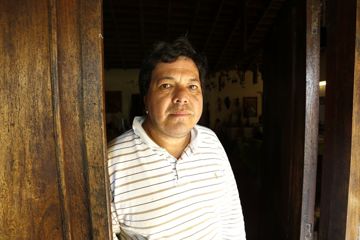 Nelson Aguirre, de la Asociación de Artesanos de San Miguel